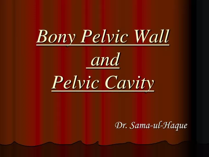 bony pelvic wall and pelvic cavity