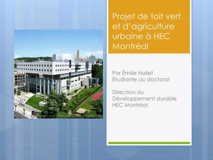 projet de toit vert et d agriculture urbaine hec montr al