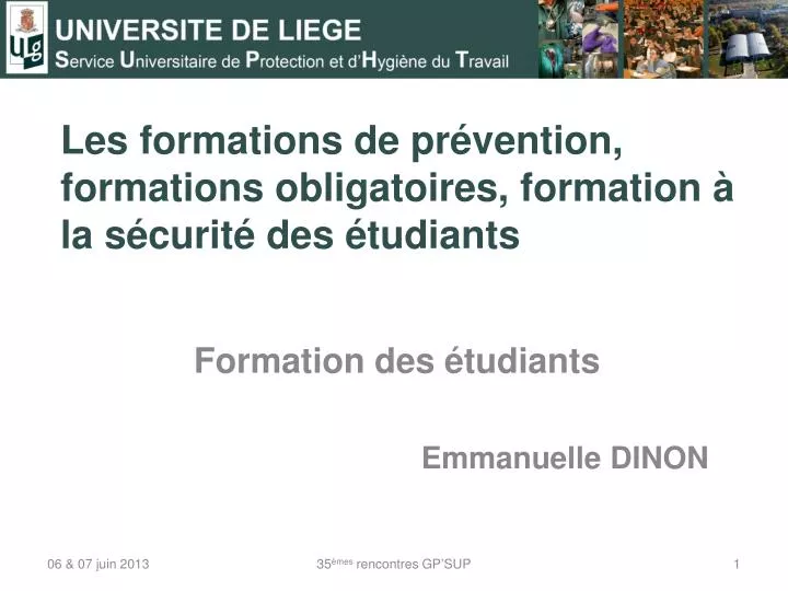 les formations de pr vention formations obligatoires formation la s curit des tudiants