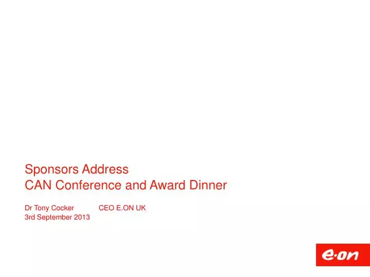 sponsors address can conference and award dinner