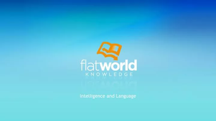 intelligence and language