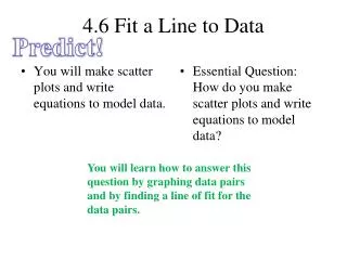 4.6 Fit a Line to Data