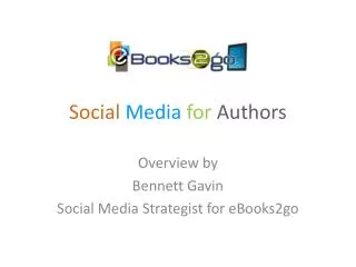 Social Media for Authors