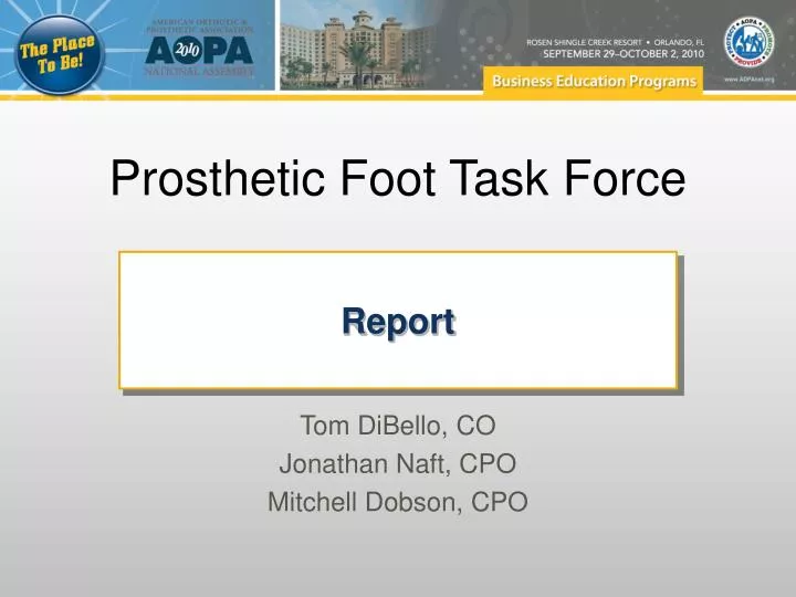 prosthetic foot task force