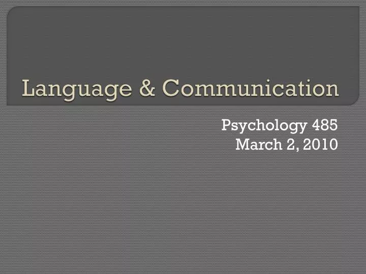 language communication
