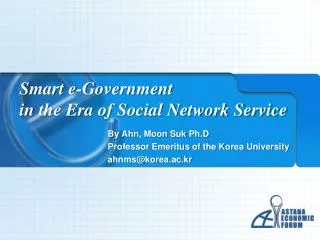 Smart e-Government in the Era of Social Network Service