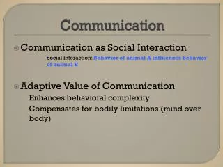 communication