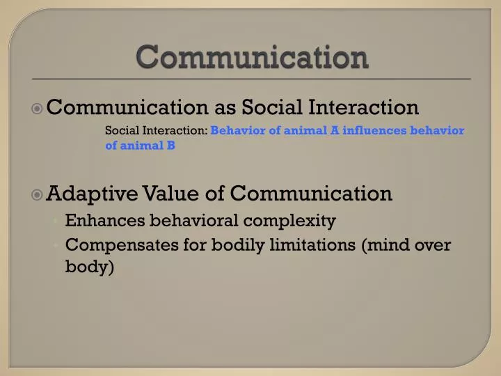 communication