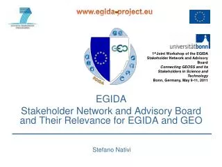 EGIDA Stakeholder Network and Advisory Board and Their Relevance for EGIDA and GEO