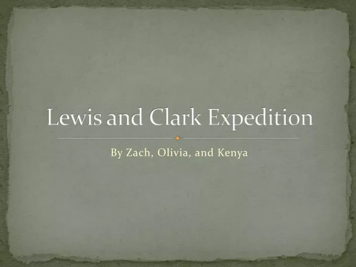 lewis and clark expedition