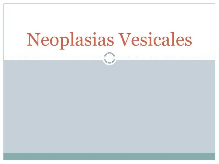 neoplasias vesicales