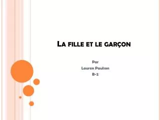 la fille et le gar on