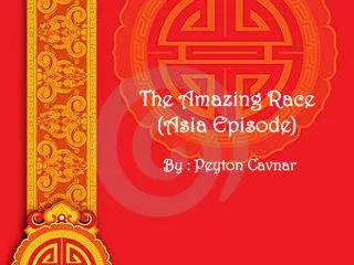 The Amazing Race ( Asia Episode)
