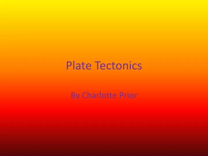 plate tectonics