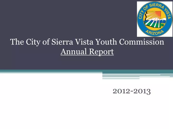 the city of sierra vista youth commission annual report