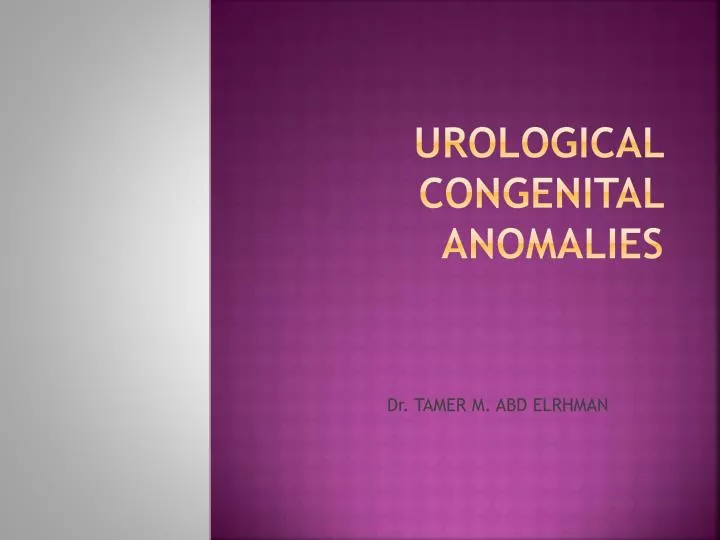 urological congenital anomalies