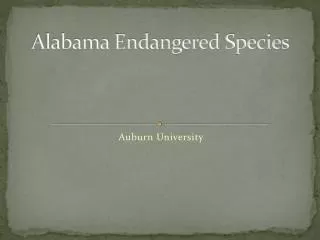 alabama endangered species