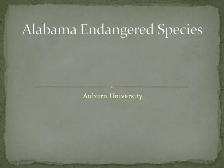 alabama endangered species