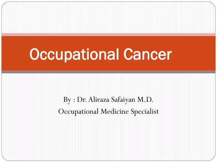 occupational cancer