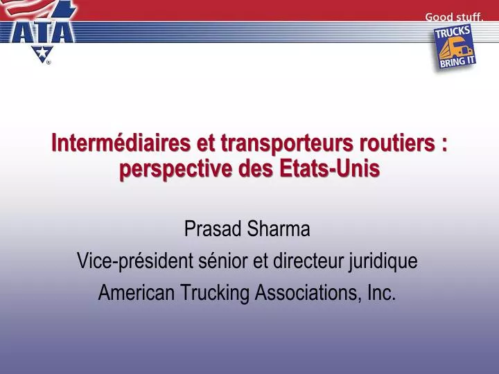 interm diaires et transporteurs routiers perspective des etats unis