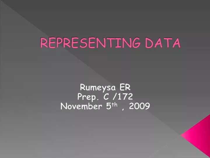 representing data