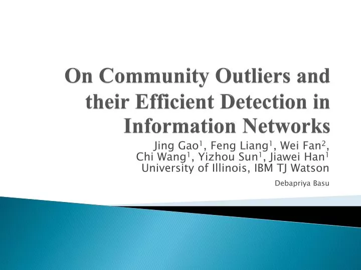 on community outliers and their efficient detection in information networks