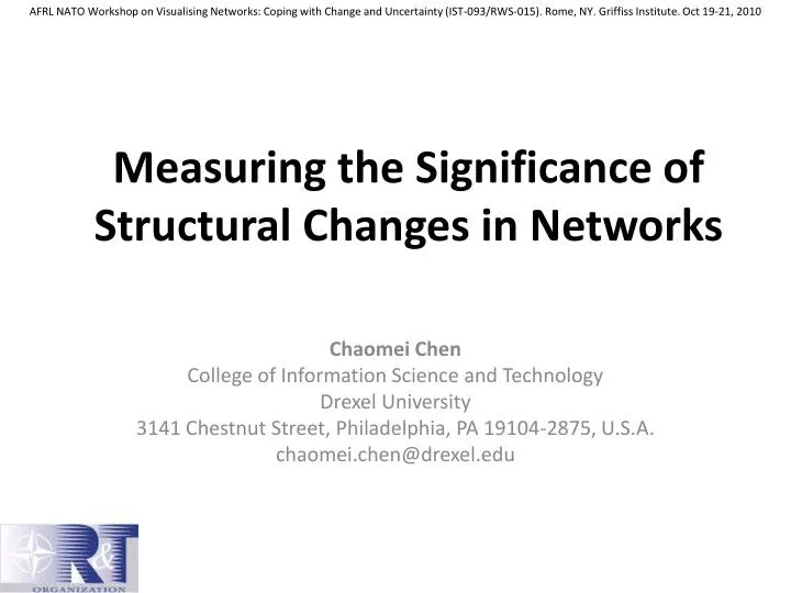 measuring the significance of structural changes in networks