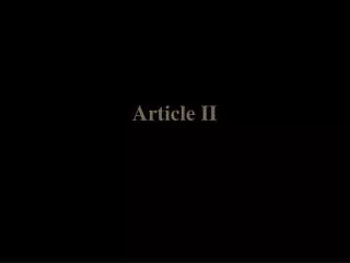 Article II
