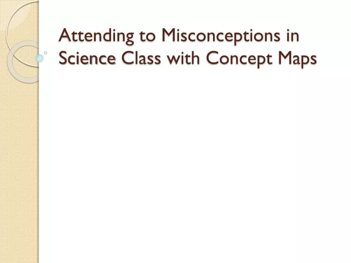 attending to misconceptions in science class with concept maps