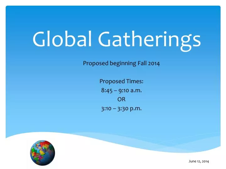 global gatherings