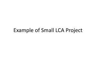 Example of Small LCA Project