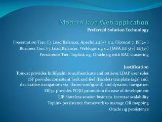 Modern Java Web application