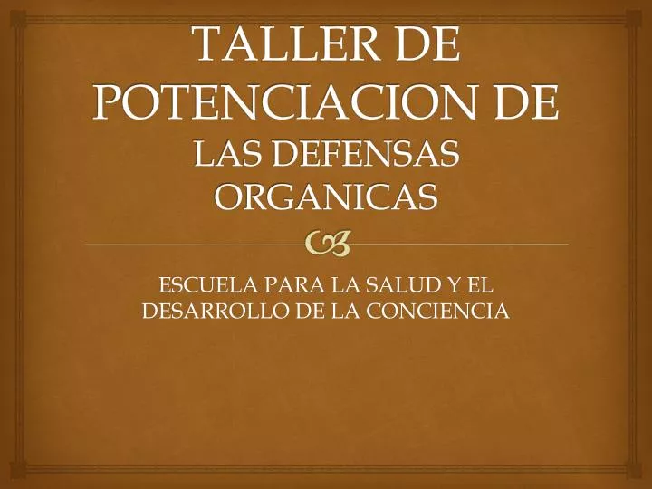 taller de potenciacion de las defensas organicas