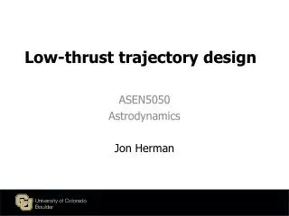 Low-thrust trajectory design