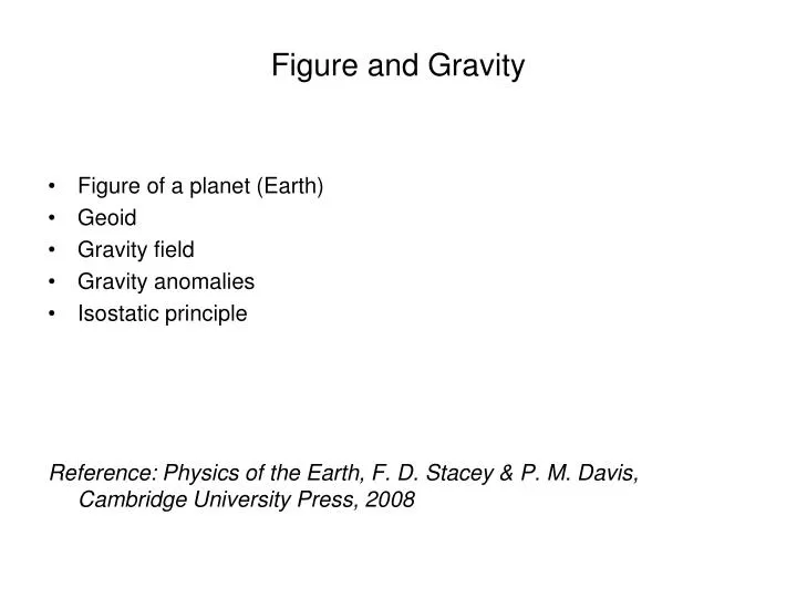 figure and gravity
