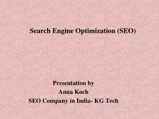 search engine optimization seo