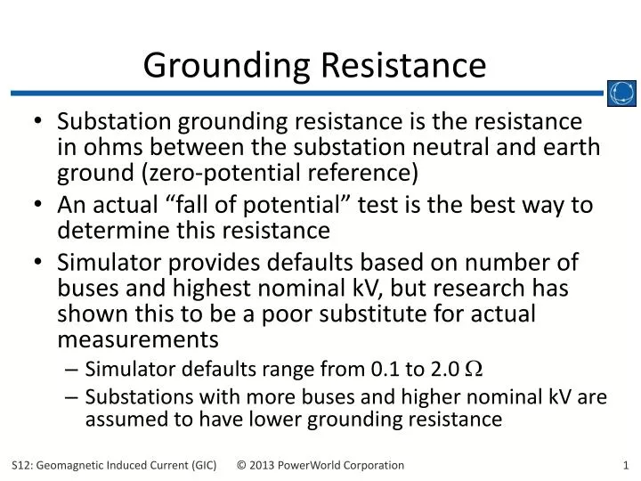 grounding resistance