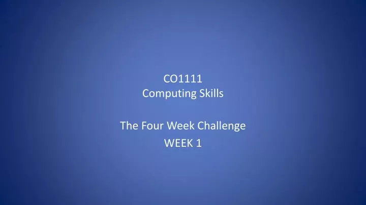 co1111 computing skills