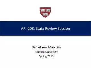 API-208: Stata Review Session