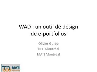 wad un outil de design de e portfolios