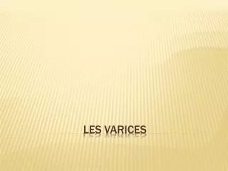 les varices