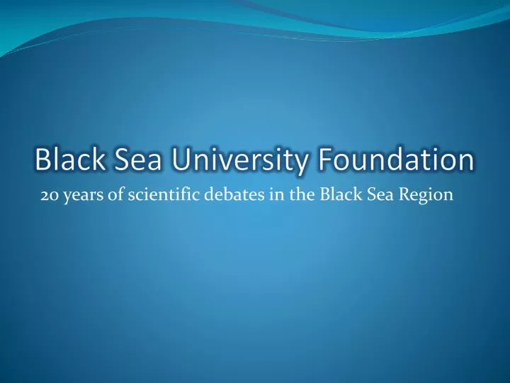 black sea university foundation