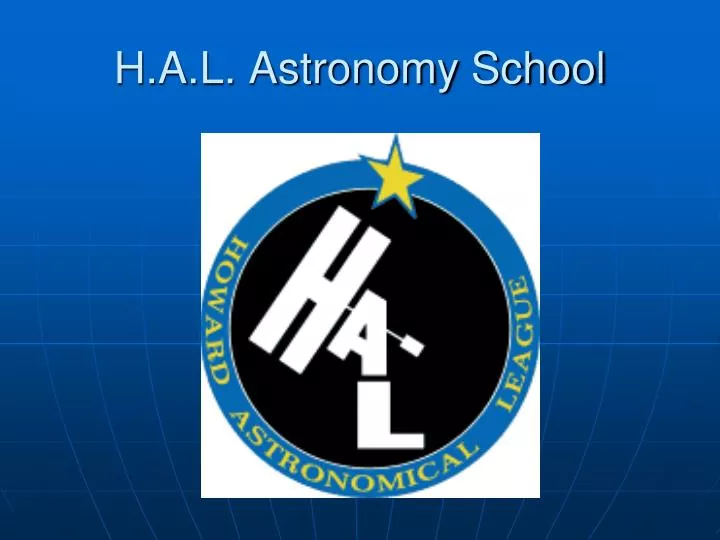 h a l astronomy school