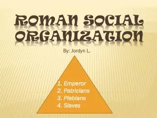 Roman Social organization