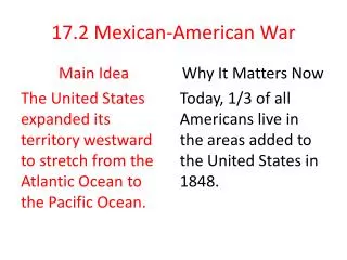 17.2 Mexican-American War