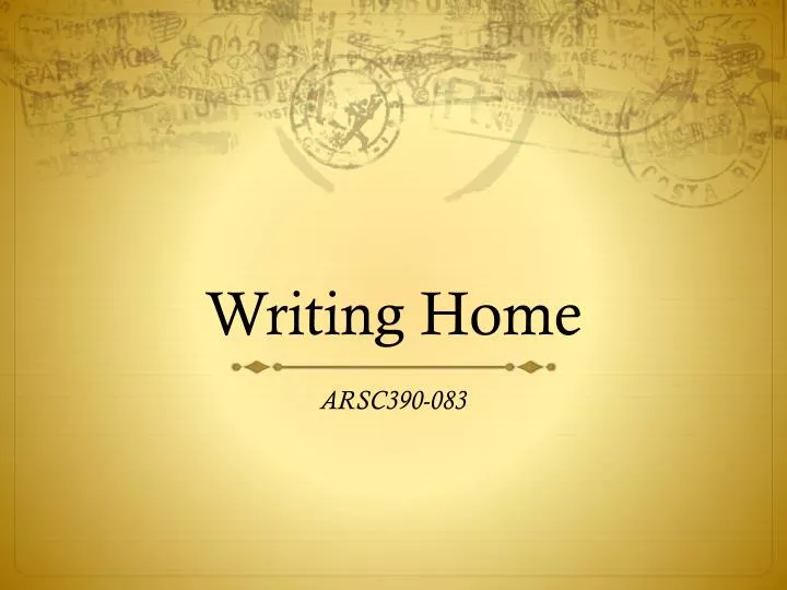 writing home