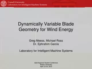 Dynamically Variable Blade Geometry for Wind Energy
