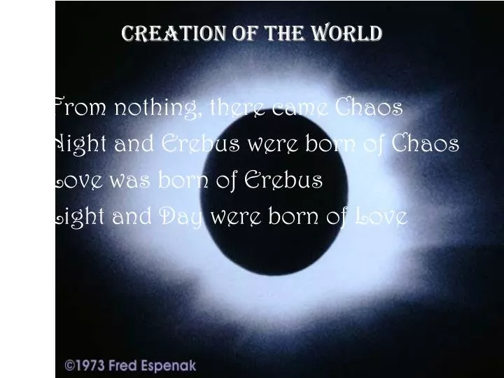 creation of the world