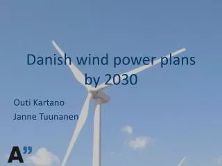 Danish wind power plans by 2030