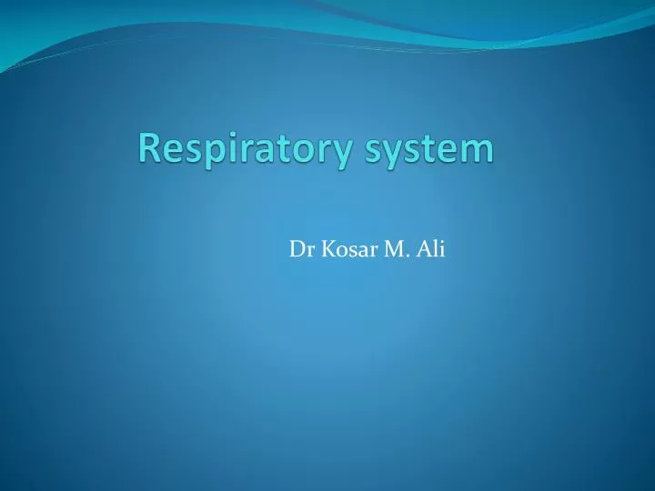 respiratory system